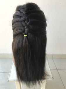 ส่งออกผมต่อแบบตรง 4x4 โปร่งใส ทำจากผมมนุษย์แท้  แบบเย็บสองชั้นจากผู้ขายชาวอินเดีย สีดำ สำหรับผู้หญิง รับตัวอย่าง - Product Image 6