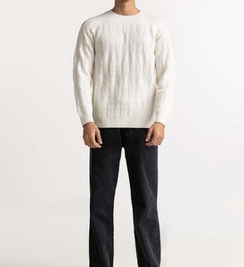 Sudadera de invierno OEM para hombre con logotipo personalizado frontal de color sólido de lana/acrílico de manga larga cuello redondo para cuello prendas de vestir - Product Image 6