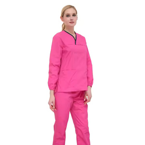 2025 uniformes médicos verdes personalizados para hombre enfermería Scrubs Joggers Scrubs conjuntos uniformes masculinos y femeninos Scrub Sets - Product Image 3