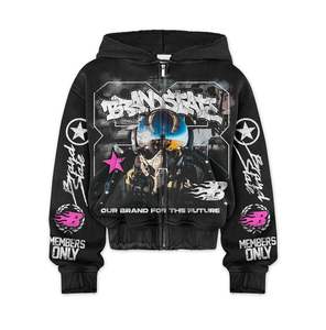 Sudaderas con capucha de gran tamaño lavadas con ácido de alta calidad personalizadas 2026 con logotipo serigrafiado Diseños de personalización Ajuste relajado - Product Image 1