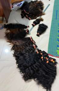 Extensions de cheveux humains bouclés en gros, cheveux indiens bruts non traités, 100 % Remy, cuticules alignées - Product Image 2