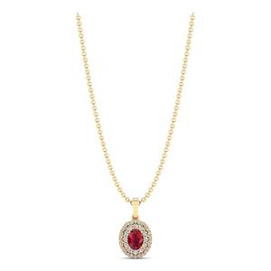 REYES recién llegado corte ovalado 0.75cts rubí piedras preciosas colgantes plata esterlina 925 lujo moda elegante mujer joyería regalos de boda - Product Image 4