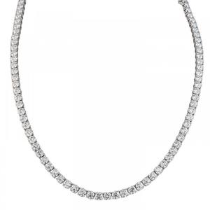 High Quality <b>Tennis</b> <b>Necklace</b> White Gold Design Featuring Round Brilliant Cut Lab Diamonds <b>Tennis</b> Chain <b>Necklace</b> Gift For Her - Product Image 1