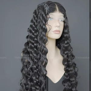 Cheveux vietnamiens Remy super doublement étirés pleine cuticule aligner océan ondulé profond Machine trame prix de gros du vendeur du Vietnam - Product Image 1