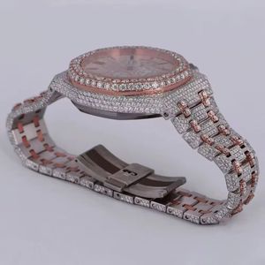 Montre haut de gamme en diamant de laboratoire cultivé, luxe rétro, boîtier carré en acier inoxydable, résistante à l'eau, affichage analogique, édition limitée - Product Image 4