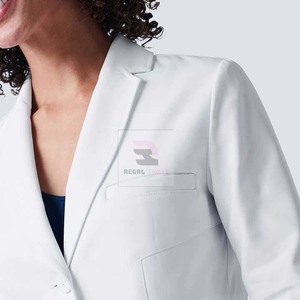 Unisex Long-Sleeved Woven Cotton Polyester Breathable Stretch Lab <b>Coats</b> Comfortable Hospital Uniform for Doctors and Nurses - Product Image 6