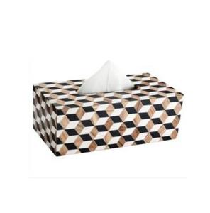 Boîte à mouchoirs rectangulaire en incrustation d'os pour la décoration intérieure - Product Image 4