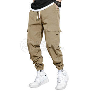 Pantalones de calle de estilo fresco para hombre con cintura ajustable y apariencia de utilidad pantalones de calle para hombre - Product Image 1