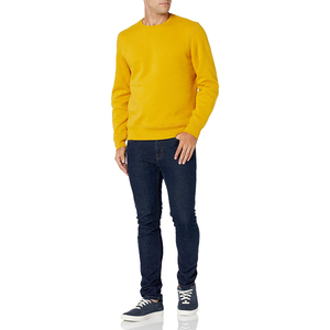 Diseño de buena calidad Regular Fit O-cuello Sudadera de lana Etiqueta privada Hombres Poliéster/Algodón Transpirable Bordado Liso teñido - Product Image 1