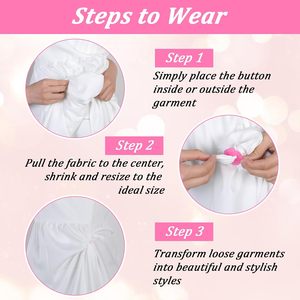 Set di accessori per abbigliamento da donna a 6 pezzi in metallo invisibile Cinch clip per vita per abiti e camicie dimagranti - Product Image 3