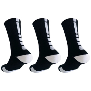 Cómodos calcetines de equipo para baloncesto y fútbol con tela de mezcla de algodón transpirable suave Calcetines atléticos de longitud media - Product Image 6