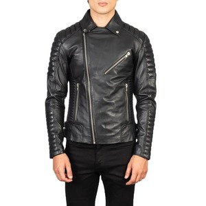 Chaqueta Bomber de Piel de Oveja Auténtica de Alta Calidad para Hombre, Chaqueta de Cuero Multicolor para Motocicleta, Invierno - Product Image 1