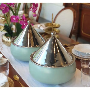 Pot chaud de service de nourriture rond personnalisé accessoires pour la maison casserole en acier inoxydable pot chaud de serveur de nourriture pour les exportations de l'Inde - Product Image 2