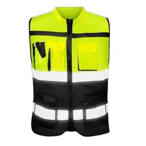 Gilet de sécurité réfléchissant unisexe, vêtements de travail sans manches, haute visibilité, polyester, couleur et logo personnalisés - Product Image 5