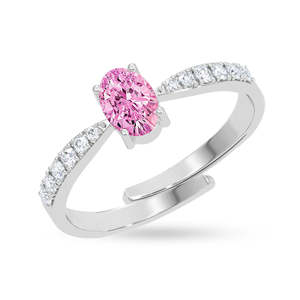 Anillos de Plata de Ley 925 de Primera Calidad para Mujer, Corte Ovalado, con Circonita o Perla, con Baño de Rodio, Joyería para Hombre - Product Image 1