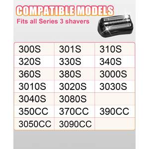 Paquete de 2 cabezales de repuesto para afeitadora eléctrica, mini afeitadora rotativa lavable de doble cuchilla para rostro, compatible con el modelo original - Product Image 3