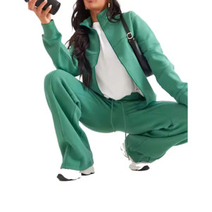 Conjunto Deportivo Informal de Dos Piezas para Mujer, de Alta Calidad, 100% Algodón, con Capucha, Estilo Regular, Ropa Deportiva - Product Image 2