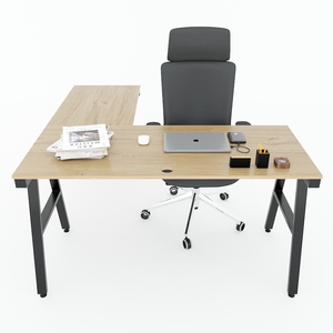 Escritorio para Juegos en Forma de L Aconcept HBAC042 de 140 cm, Tablero Principal de Madera Contrachapada, Plegable, con Diseño Simple y Características de Almacenamiento Metálico - Product Image 2