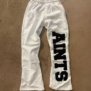 Pantalones Deportivos Acampanados para Hombre, Negros con Estampado del Símbolo de la Paz Verde, Cintura Elástica con Cordón, Estilo Urbano, Joggers Casuales de Verano - Product Image 6