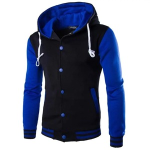 Automne printemps hommes élégant mince Streetwear gilet support haute couture Baseball à capuche manteau collège varsité marque veste pour garçons - Product Image 3