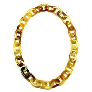 Collier pendentif en corne de buffle élégant de haute qualité fait à la main en résine bois métal os avec diamant et perle conception de chaîne unique - Product Image 3