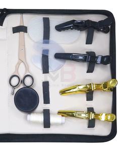 Kit d'outils professionnels MAGMA BEAUTY pour extensions de cheveux avec composants métalliques, micro-perles, pinces crocodiles et ciseaux pour usage en salon - Product Image 5