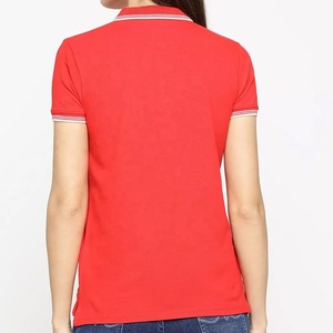 Mayorista personalizado Etiqueta privada Mujeres Algodón transpirable para Polos Patrón sólido Casual Al Aire Libre Camisetas a medida - Product Image 3