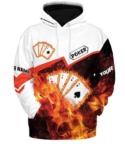 Camiseta y Sudadera con Capucha Personalizada con Nombre de Póker en 3D, Unisex, Tallas S-5XL, Sudadera con Capucha de Póker, Sudaderas con Capucha de Póker para Hombre - Product Image 2