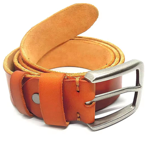 Ceinture en cuir de haute qualité de couleur unie, prix de gros de luxe, ceinture en cuir pour homme fabriquée en usine, service OEM - Product Image 5