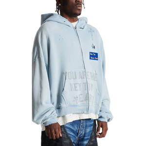 Sudadera con Capucha de Algodón Grueso de Calidad Mayorista con Estampado Puff, Sudadera de Lujo Personalizada, Sudadera con Capucha Lisa de Gran Tamaño con Estampado - Product Image 3