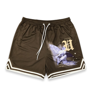 Vente en gros de shorts de basket-ball pour hommes shorts en tricot brodés pour adolescents personnalisés impression vintage respirant service OEM disponible - Product Image 2