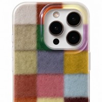 Coque de téléphone antichoc en TPU à motif patchwork à carreaux de dessin animé pour iPhone 17, 17 Pro, 17 Air, 17 Pro Max, 16