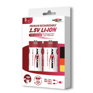 Batteria agli ioni di litio ad alta densità di energia 6000mAh D-Size tipo-C bassa velocità di autoscarica a 1.5V - Product Image 5