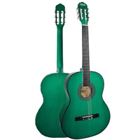 4/4 Green Classical Guitar Full Set with Adjustable Truss Rod, Tuner, Bag, Strap, Capo & Picks | Midex CG-270GR