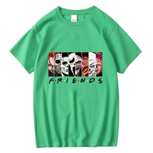 เสื้อเชิ้ตผ้าคอตตอนคุณภาพสูงสำหรับ100% เสื้อยืดพิมพ์ลายเพื่อนตลกเสื้อสวยฤดูร้อนคอหลวมเสื้อยืดผู้ชายเซฟ - Product Image 4