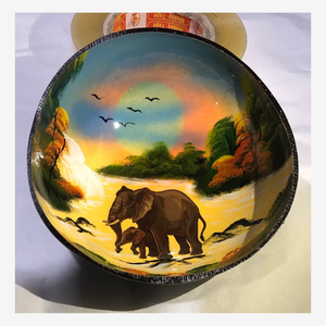 ชามเปลือกมะพร้าวแบบยั่งยืนนำมาใช้ใหม่และทำด้วยมือเหมาะสำหรับชามปั่นสลัดและรับประทานอาหารที่เป็นมิตรกับสิ่งแวดล้อมด้วยทันสมัย - Product Image 3