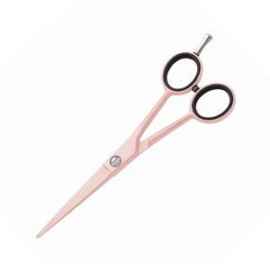 Ciseaux de coupe de cheveux de barbier de couleur rose clair lames en acier inoxydable ciseaux de coiffure de beauté avec anneau en caoutchouc noir - Product Image 4