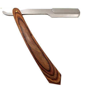 Navaja de Afeitar Profesional de Acero Inoxidable de Alta Calidad con Mango de Madera - Product Image 6