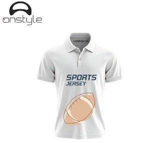 เสื้อยืดกอล์ฟแขนสั้นสำหรับผู้ชายเสื้อคอตตอนลำลองสีพื้นกันรอยยับ - Product Image 1