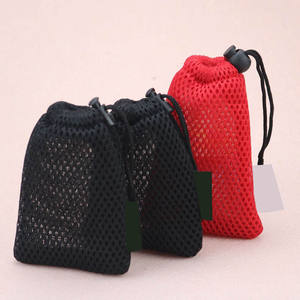 Custom Logo <b>Mesh</b> Drawstring <b>Bags</b> Breathable Lightweight Utility Storage Pouch For <b>Laundry</b> Travel Sports Beach Packaging - Product Image 2