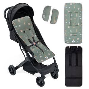 Modèle Safari Housse en tissu vert et protection de ceinture pour poussette - Product Image 1