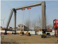 Grue à portique à poutre simple à pneus en caoutchouc de 12t, 15t, 16t, 12,5t, avec palan à câble métallique
