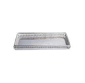 TOP SELLING DECORATIVE <b>TRAY</b> DESIGN CHRISTMAS HANDMADE ALUMINIUM METAL SILVER COLOR DINNERWARE SERVING <b>TRAY</b> for HOTEL SUPPLIES - Product Image 1