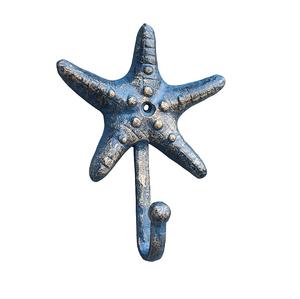 Hot <b>Sale</b> High Quality Blue Wall Hook Metal Wall Hanger <b>for</b> Hanging Objects and Clothes Latest Arrival Iron Made Hanger Star Fish - Product Image 4