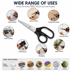 Tijeras de Corte de Precisión de 8 Pulgadas, Hojas Afiladas de Acero Inoxidable, Agarre Cómodo para Sastrería, Oficina, Manualidades y Uso con Papel - Product Image 5