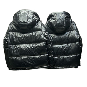 Chaqueta de invierno de diseñador para hombre, acolchada lisa de algodón con burbujas brillantes, Softshell acolchado, estilo Hip Hop, logotipo frontal, cierre de cremallera - Product Image 3