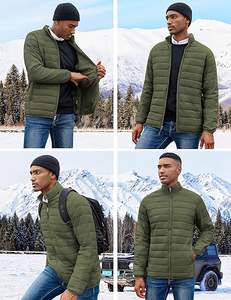 2025 Warm Waterproof Thick Insulated Winter Puffer <b>Jacket</b> OEM Fashion Streetwear Stand Collar Front Logo Hooded Bulk Wholesale - Product Image 5