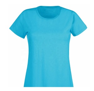 เสื้อยืดผ้าฝ้ายโพลีเอสเตอร์คุณภาพสูงสำหรับผู้หญิงโลโก้ที่กำหนดเองเสื้อยืดพอดีตัวนุ่มผู้หญิงพร้อมโลโก้ของคุณเอง - Product Image 3