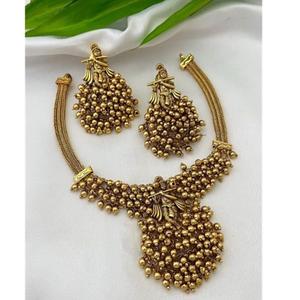 ชุดเครื่องประดับทองเหลืองชุบทองโบราณสำหรับผู้หญิง ประดับด้วยมอยส์ซาไนต์ เหมาะสำหรับงานหมั้นและเป็นของขวัญ - สไตล์ชาติพันธุ์ สง่างาม หรูหรา ดั้งเดิม - Product Image 1