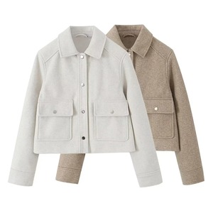 UNIZERA Veste décontractée à manches longues pour femmes Manteau avec col polo Automne Nouveau design de texture à la mode Taille personnalisée Logo avant - Product Image 6